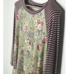 Tops - Raglan Sleeve T -2X Tops - Raglan Sleeve T -2X